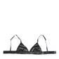 Black Silk Satin Triangle Soft Cup Underwear