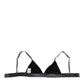 Black Silk Satin Triangle Soft Cup Underwear