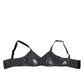 Dark Gray Silk Stretch Balconcino Bra Underwear