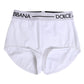 White Nylon Logo Waistband Shorts Underwear