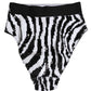 Black White Stripes High Waist Panty Underwear