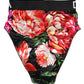 Black Floral Print High Waist Panty  Underwear