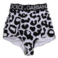 White Leopard Nylon High Waist Girdle Underwear