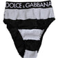Black White Sequin High Waist Panty Underwear