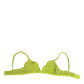 Yellow Green Nylon Soft Cup Brassiere  Underwear