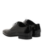 Black Calfskin Leather Derby Men Dress Shoes