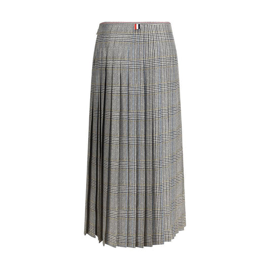 Multicolor Silk Midi Skirt