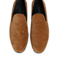 Brown Suede Slip On Men Loafers Formal Shoes