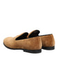 Brown Suede Slip On Men Loafers Formal Shoes