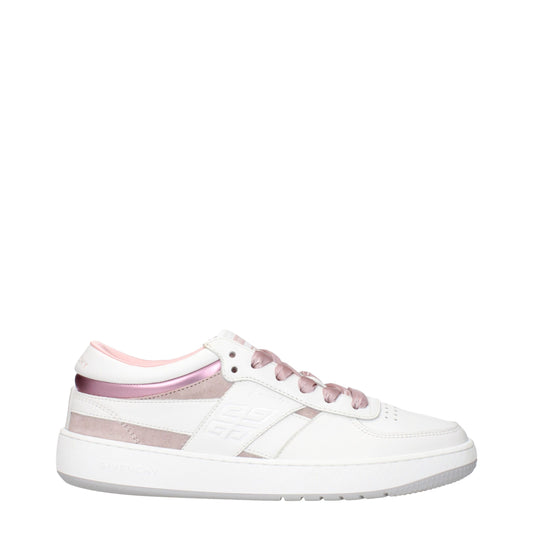 White Leather Low Top Sneakers