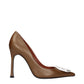 Brown Leather High Heel Pumps
