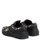 Black Portofino Studded Men Sneakers Shoes
