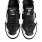 Black White Leather MIAMI Low Top Sneakers Shoes