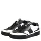 Black White Leather MIAMI Low Top Sneakers Shoes