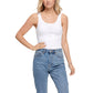White Cotton Tank Top