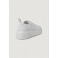 White Leather Platform Sneakers