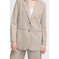 Beige Recycled Polyester Blazer