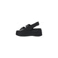 Black Leather Platform Sandals