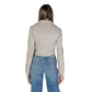 Beige Polyethylene Biker Jacket