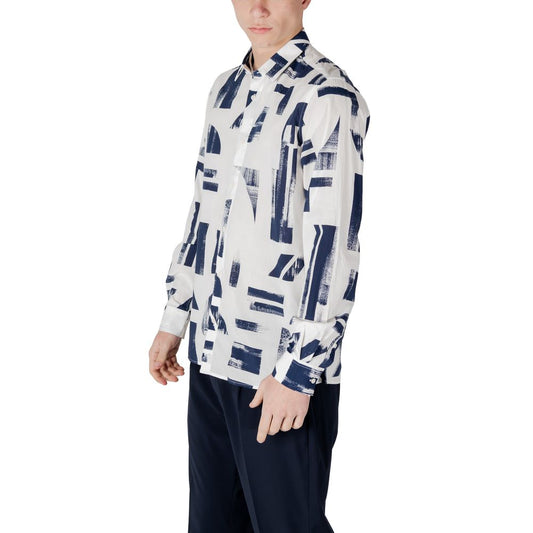 Blue Viscose Pattern Shirt