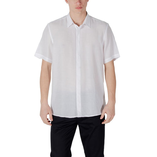 White Lyocell Shortsleeve Shirt