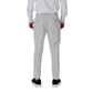 Gray Polyester Dress Pants