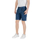 Blue Cotton Bermuda