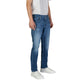 Blue Cotton Slim Fit Jeans