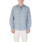 Blue Cotton Pattern Shirt