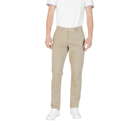 Bicolor Cotton Casual Pants