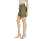 Green Viscose Bermuda Shorts