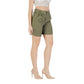 Green Viscose Bermuda Shorts