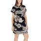 Beige Viscose Short Dress