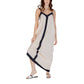 Beige Nylon Long Dress