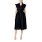 Black Cotton Midi Dress