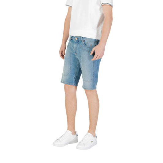 Light Blue Cotton Bermuda