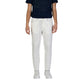 White Cotton Skinny Pants