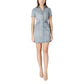 Blue Cotton Midi Dress