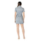 Blue Cotton Midi Dress