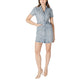 Blue Cotton Midi Dress