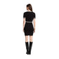 Black Viscose Short Dress