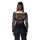 Black Polyamide Long Sleeve T-Shirt