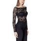 Black Polyamide Long Sleeve T-Shirt