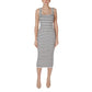 Beige Viscose Long Dress