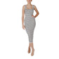Beige Viscose Long Dress