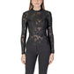 Black Polyester Long Sleeve T-Shirt