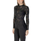 Black Polyester Long Sleeve T-Shirt