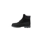 Black Leather Lace-Up Boots