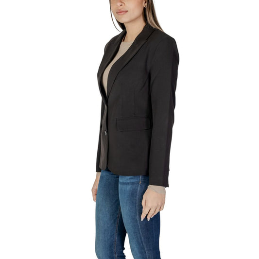 Black Recycled Polyester Blazer