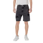 Black Cotton Bermuda Shorts